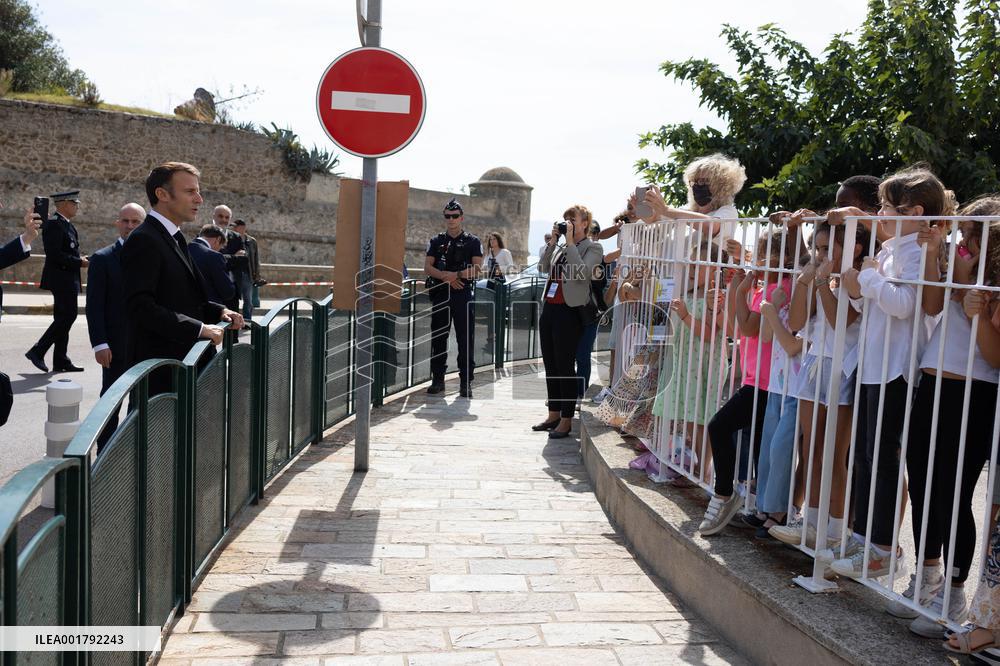 President Macron Visits Corsica