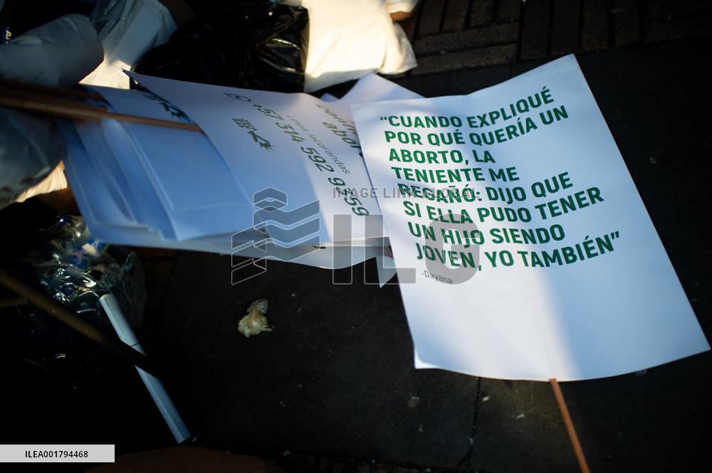 Women Protest in Support of Abortion Decriminalization in Colombia