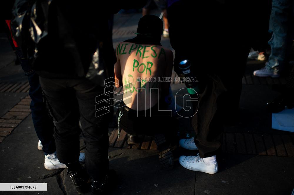 Women Protest in Support of Abortion Decriminalization in Colombia