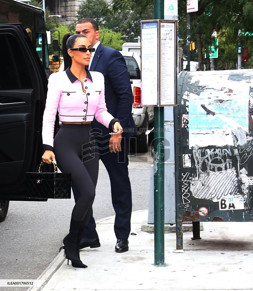 Kim Kardashian Outside Tsuta Restaurant - NYC