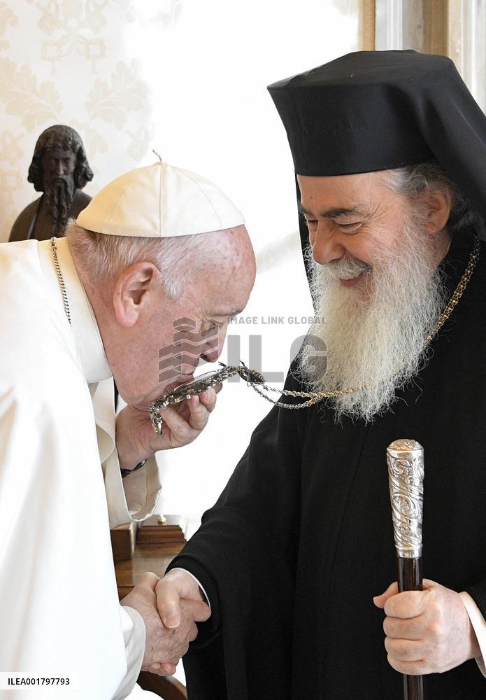 Pope Francis Meets Patriarch Theophilos III Of Jerusalem - Vatican