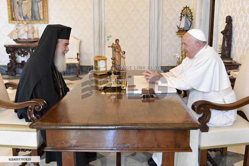 Pope Francis Meets Patriarch Theophilos III Of Jerusalem - Vatican