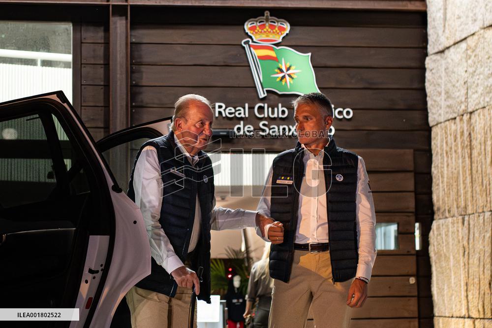 King Juan Carlos visits the Real Club Nautico de Sanxenxo
