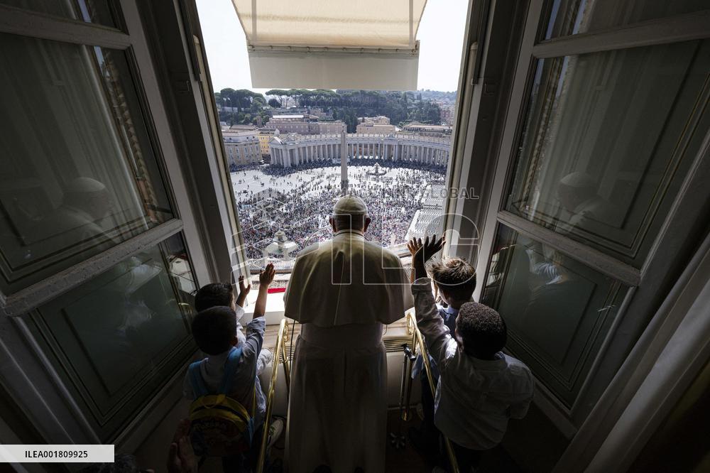 Pope Francis Leads The Sunday Angelus  - Vatican