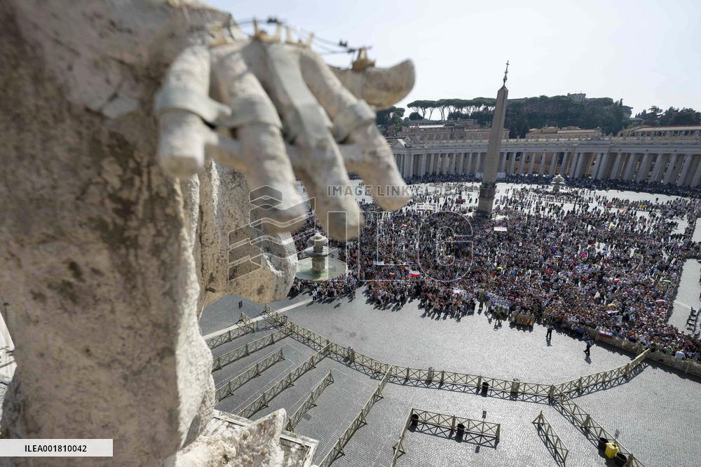 Pope Francis Leads The Sunday Angelus  - Vatican