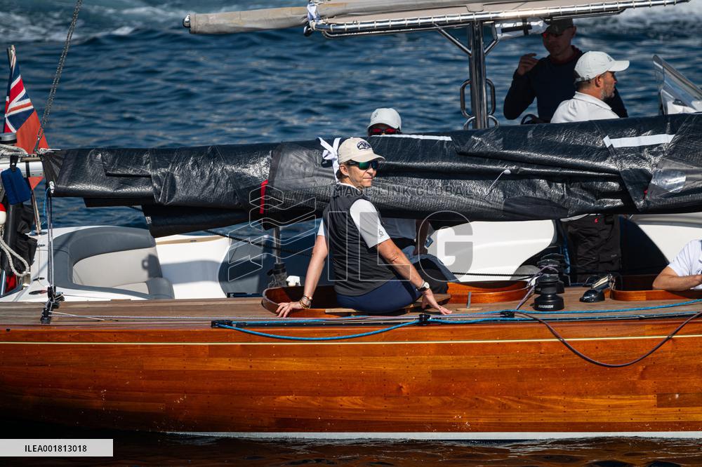 King Juan Carlos And Infanta Elena Enjoy The Third Day Of Regattas - Sanxenxo