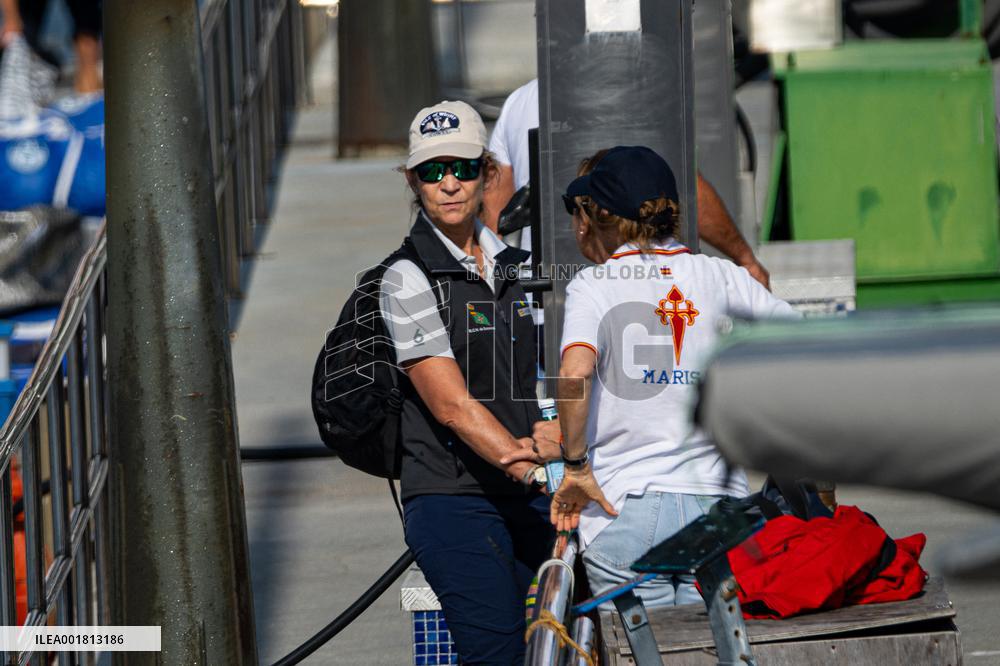 King Juan Carlos And Infanta Elena Enjoy The Third Day Of Regattas - Sanxenxo