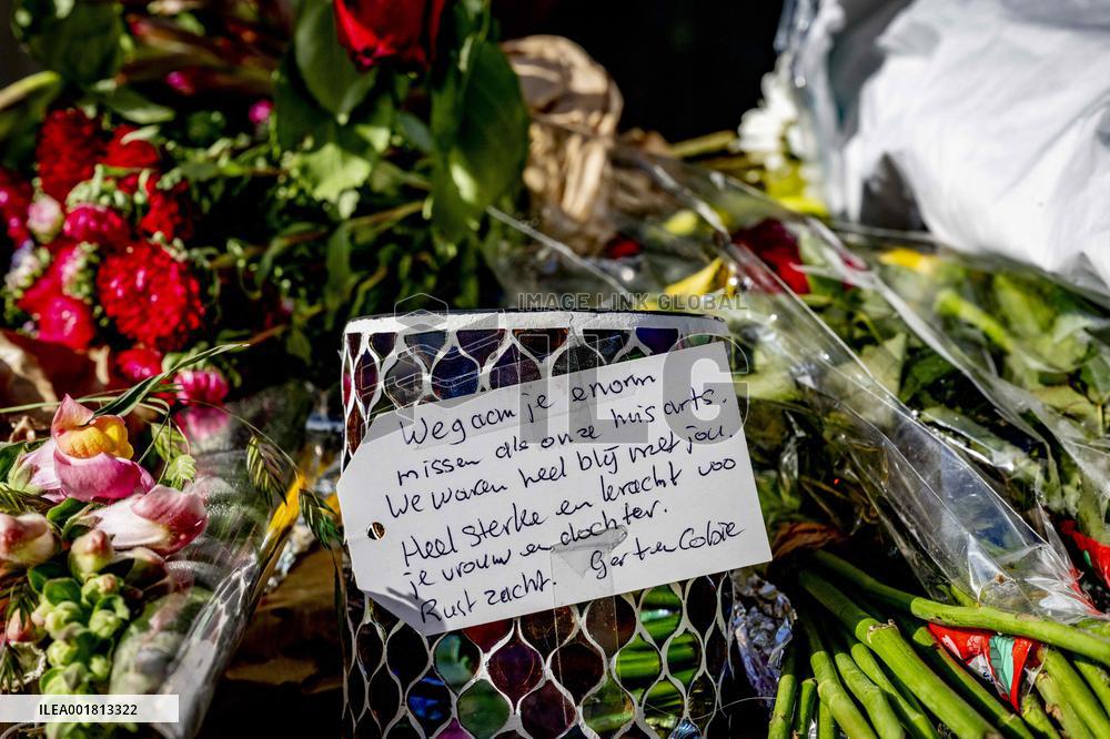 Flowers Laid Down After Shootings - Rotterdam