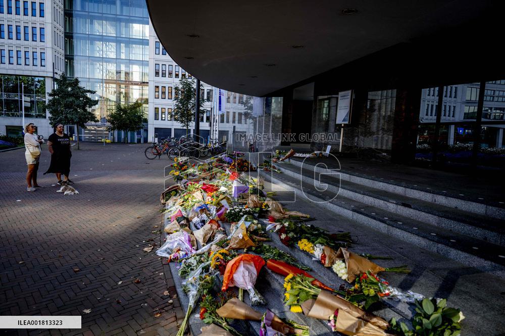Flowers Laid Down After Shootings - Rotterdam