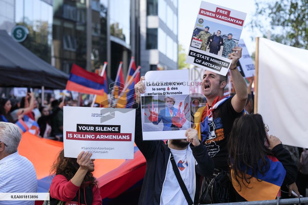 Demonstration In Support Of Nagorno-Karabakh - Brussels