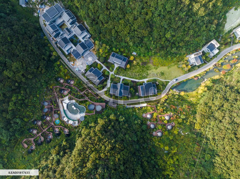 Tourists Soak in Hot Springs in Bijie