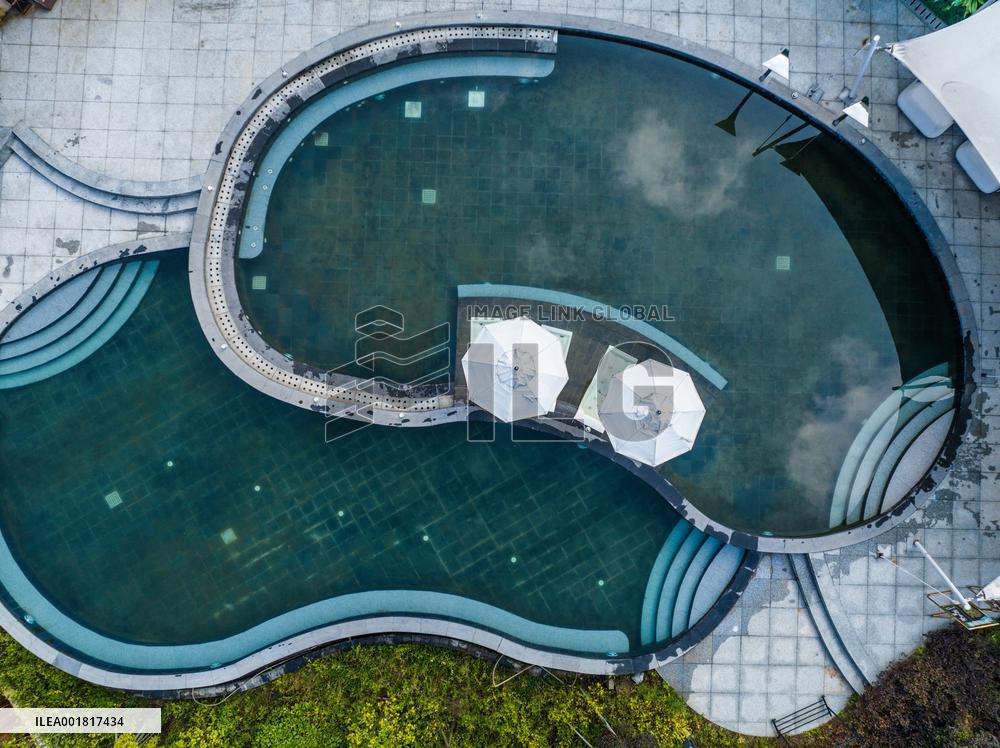 Tourists Soak in Hot Springs in Bijie