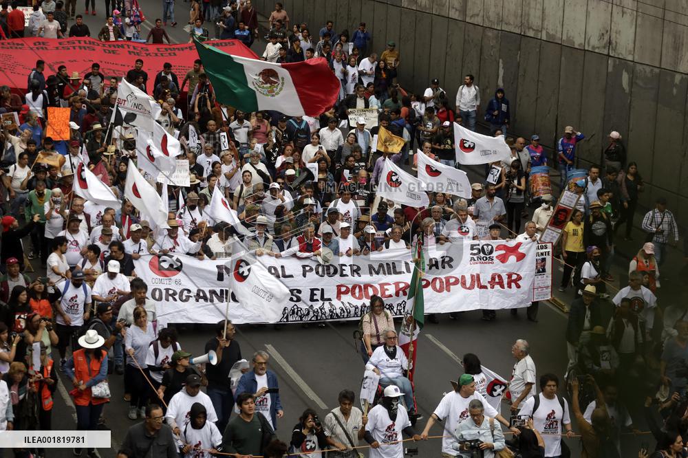 55th Anniversary Of The Tlatelolco Massacre - Mexico