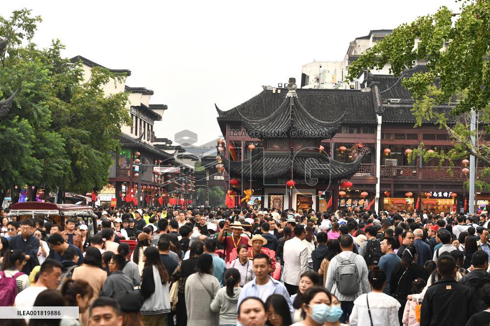 Tourist Travel Confucius Temple Scenic Area in Nanjing