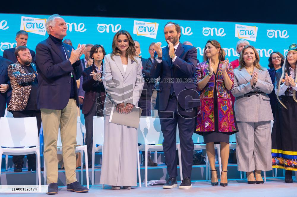 Queen Rania At The One Young World Summit - Belfast