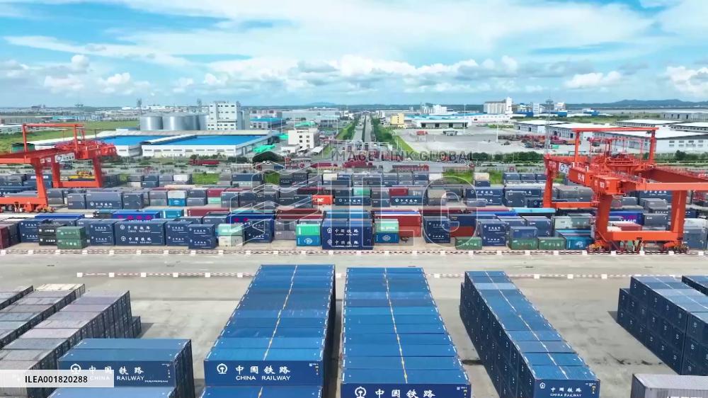 Container throughput via land-sea trade corridor posts growth