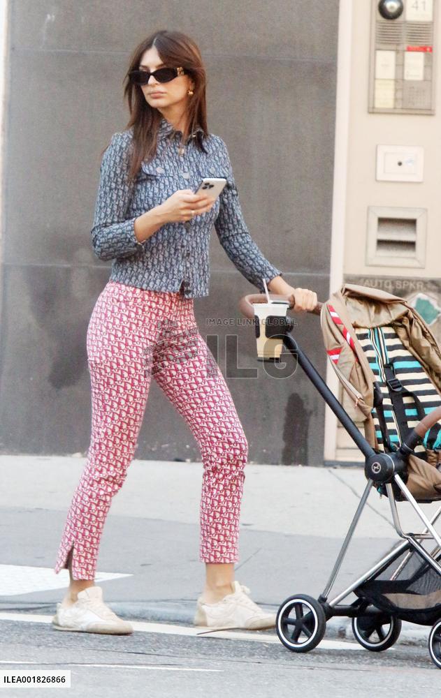 Emily Ratajkowski Walking In The West Village