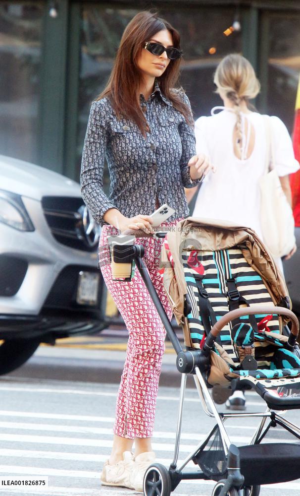 Emily Ratajkowski Walking In The West Village