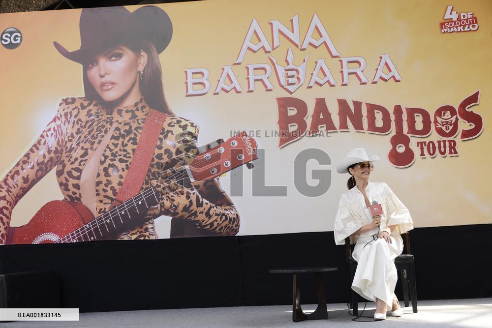 Ana Barbara Bandidos Tour Press Conference - Mexico City