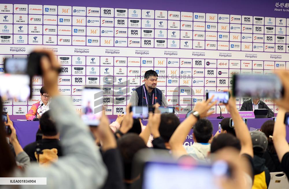 (SP)CHINA-HANGZHOU-ASIAN GAMES-BASKETBALL-PRESS CONFERENCE(CN)