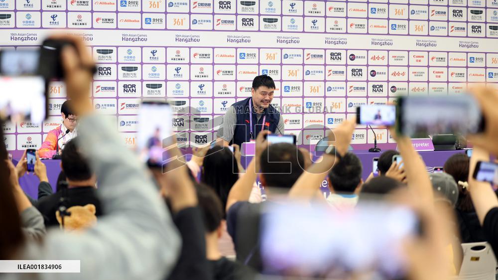 (SP)CHINA-HANGZHOU-ASIAN GAMES-BASKETBALL-PRESS CONFERENCE(CN)