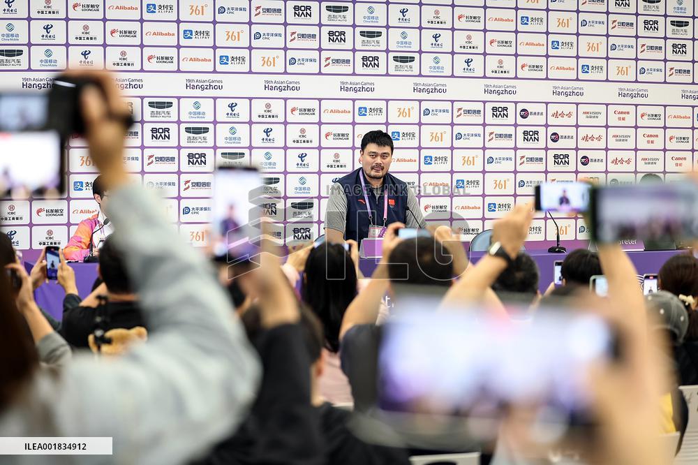 (SP)CHINA-HANGZHOU-ASIAN GAMES-BASKETBALL-PRESS CONFERENCE(CN)