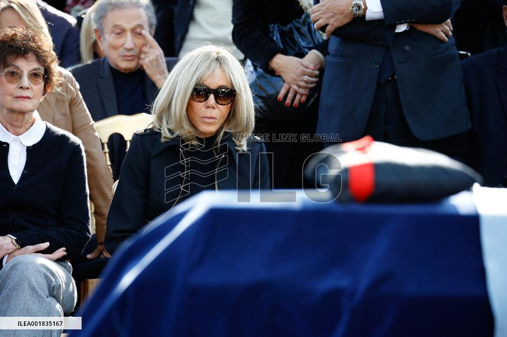 Funeral Of French Journalist Jean-Pierre Elkabbach - Paris