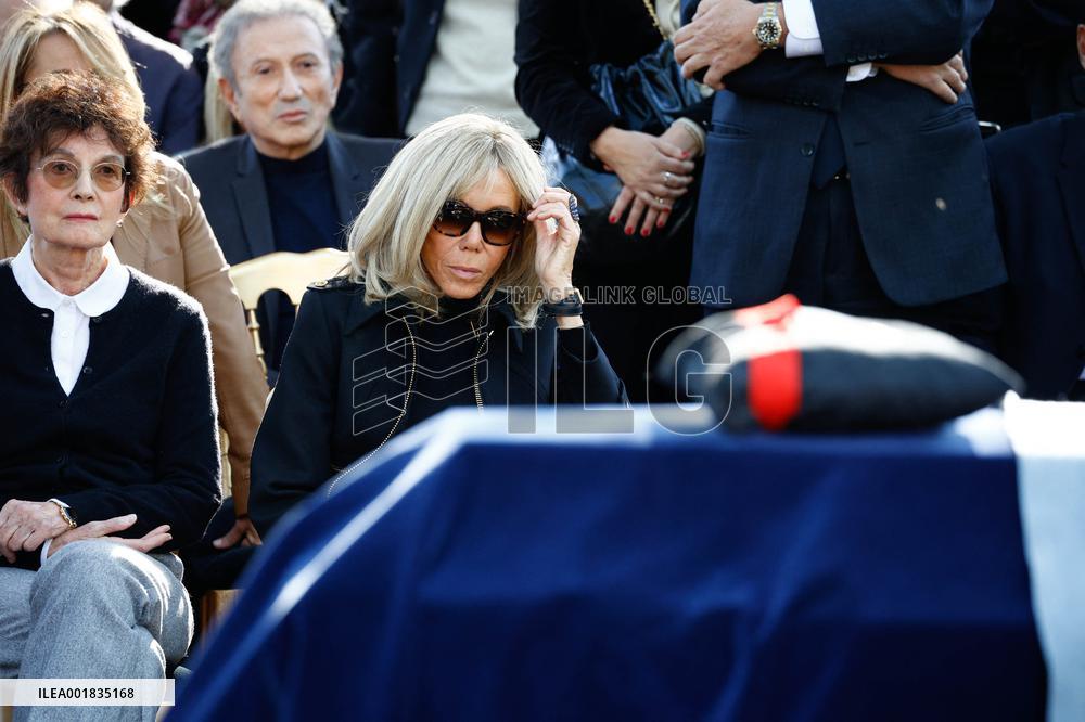 Funeral Of French Journalist Jean-Pierre Elkabbach - Paris