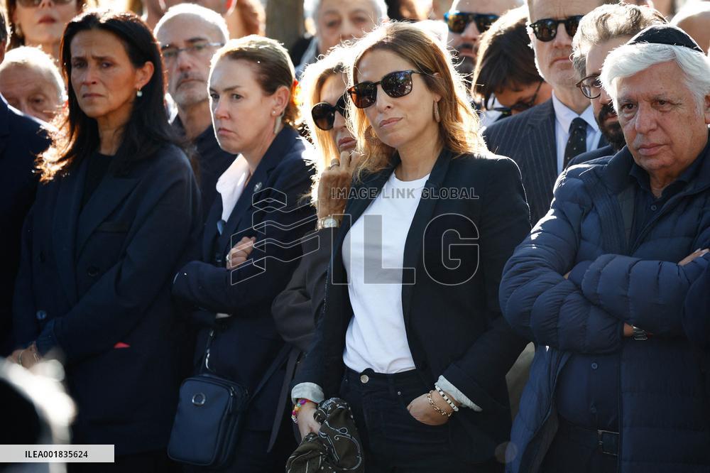 Funeral Of French Journalist Jean-Pierre Elkabbach - Paris