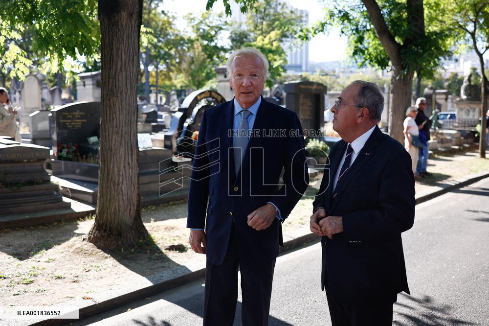 Funeral of French Journalist Jean-Pierre Elkabbach - Paris