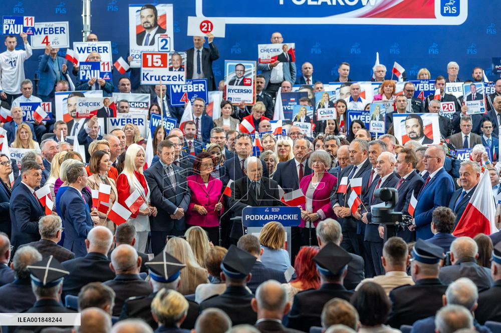 PiS Campaign Rally In Jasionka - Poland