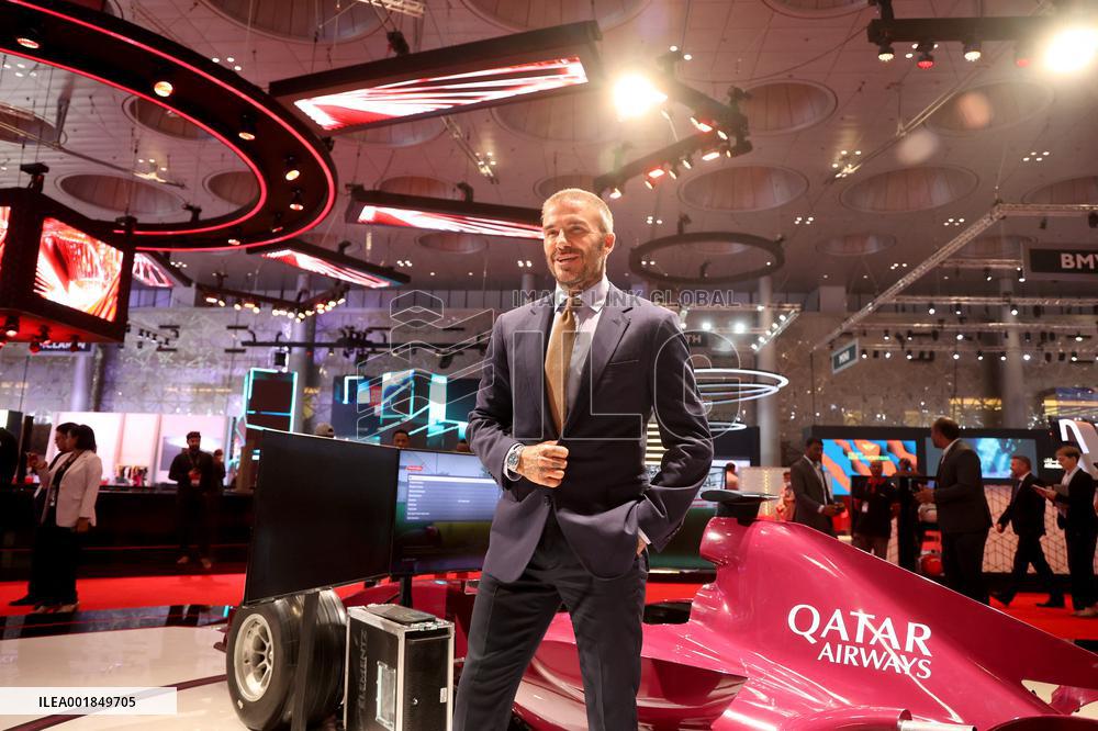 David Beckham At The Geneva Motor Show - Doha