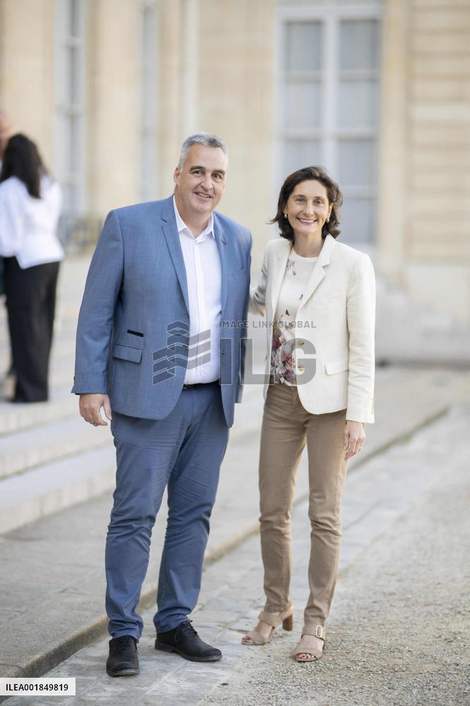 Macron Receives Athletes - Paris