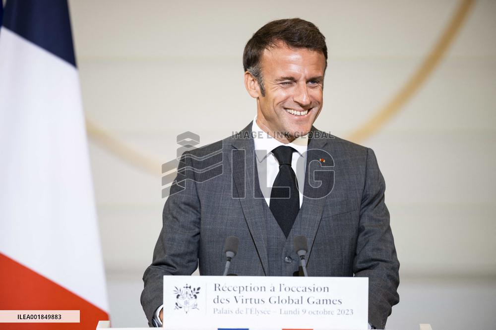 Macron Receives Athletes - Paris
