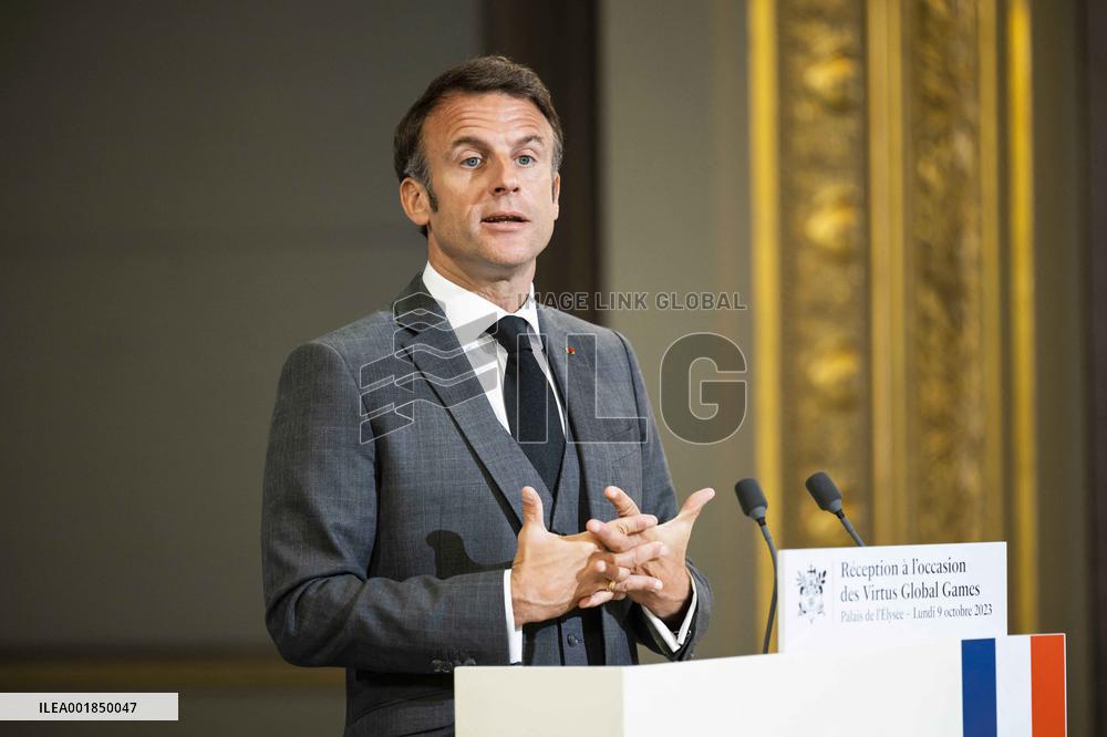 Macron Receives Athletes - Paris