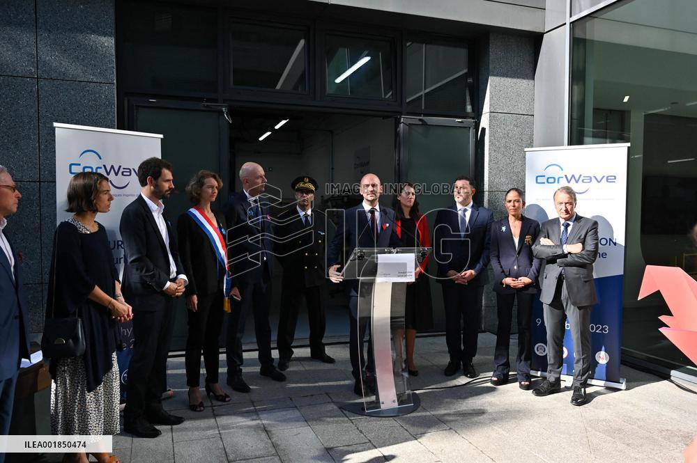 Jean-Noel Barrot And Roland Lescure Visit To Corwave's New Premises - Clichy