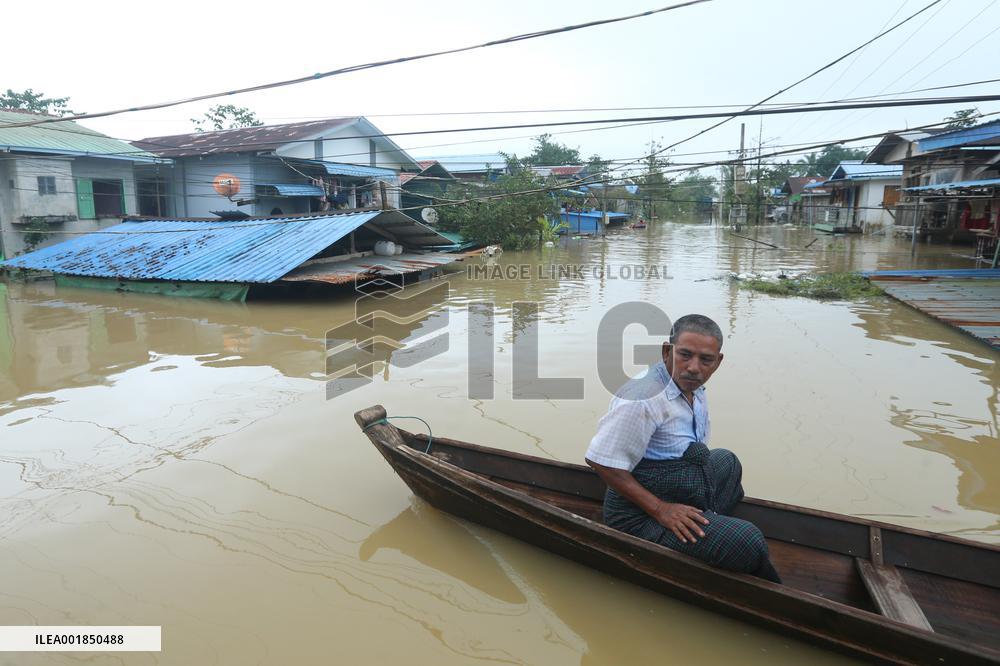 MYANMAR-BAGO-HEAVY RAIN-FLOODS
