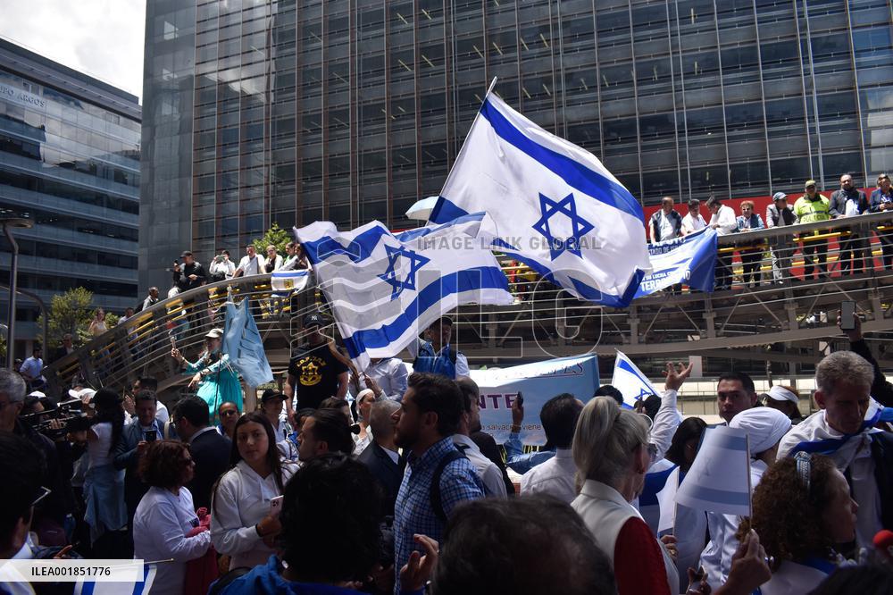 Rally in Solidarity With Israel in Colombia