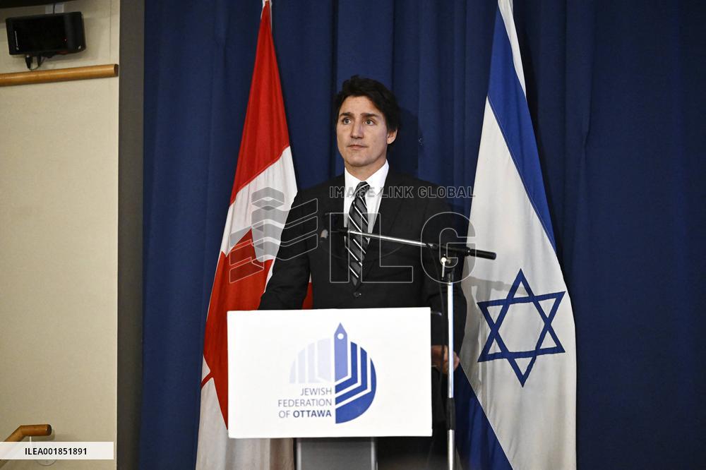 Trudeau Speaks At A Rally In Support Of Israel - Ottawa