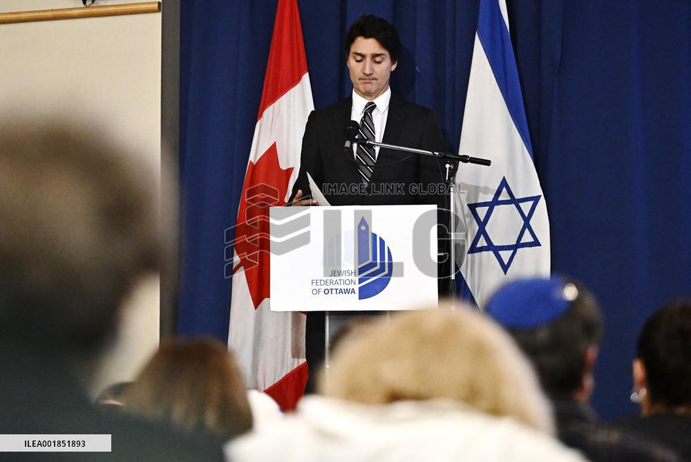 Trudeau Speaks At A Rally In Support Of Israel - Ottawa