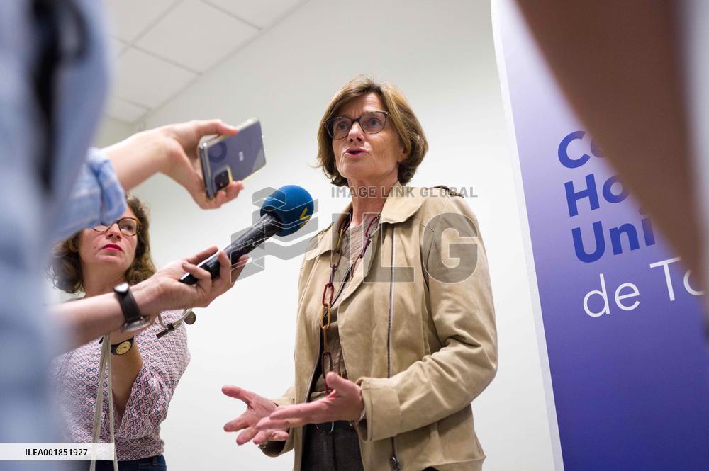 Agnes Firmin Le Bodo At A Conference At CHU - Toulouse