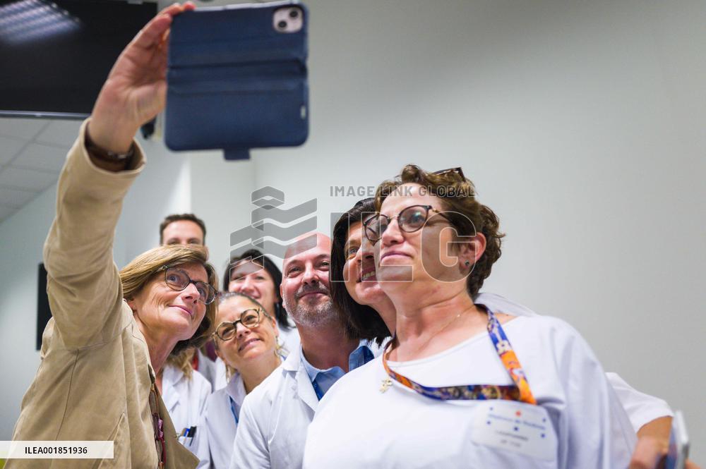 Agnes Firmin Le Bodo At A Conference At CHU - Toulouse