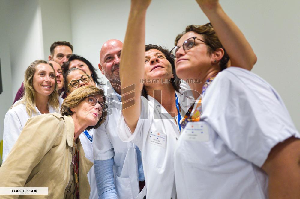 Agnes Firmin Le Bodo At A Conference At CHU - Toulouse