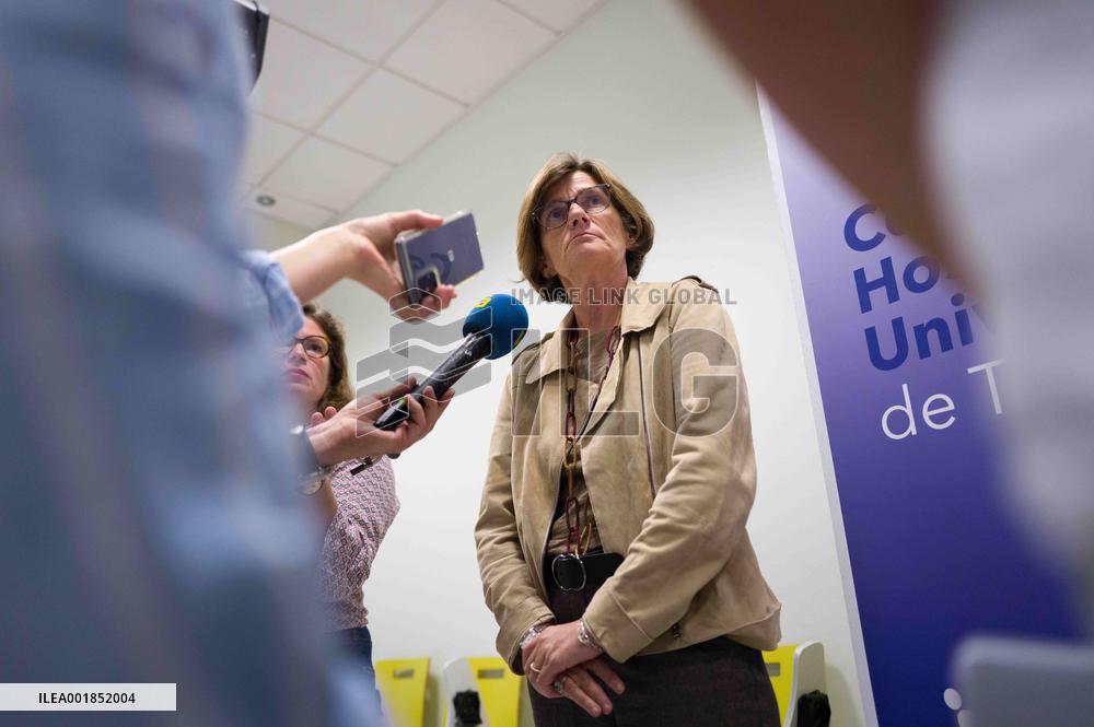 Agnes Firmin Le Bodo At A Conference At CHU - Toulouse