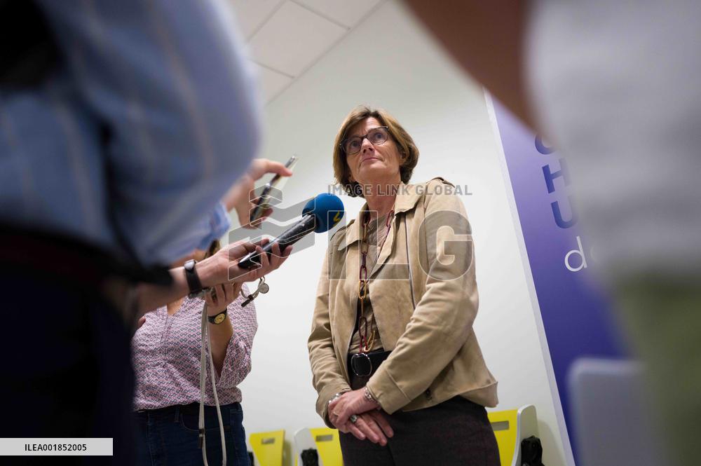 Agnes Firmin Le Bodo At A Conference At CHU - Toulouse