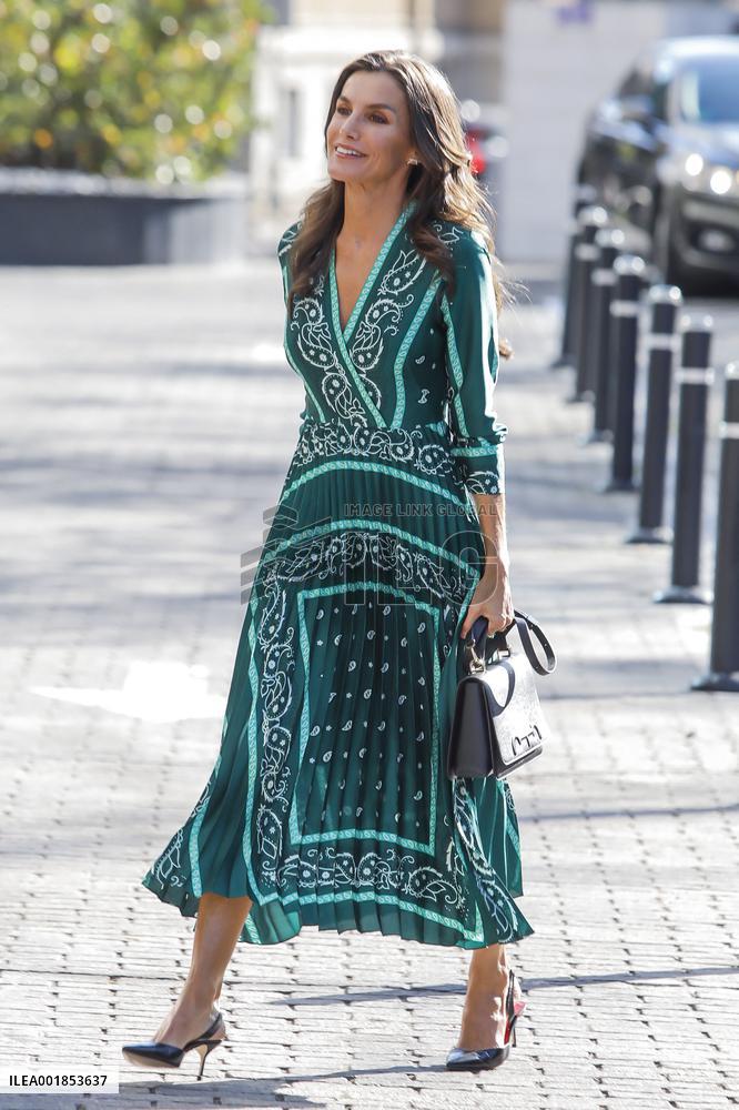 Queen Letizia At Mental Health Day Event - Madrid