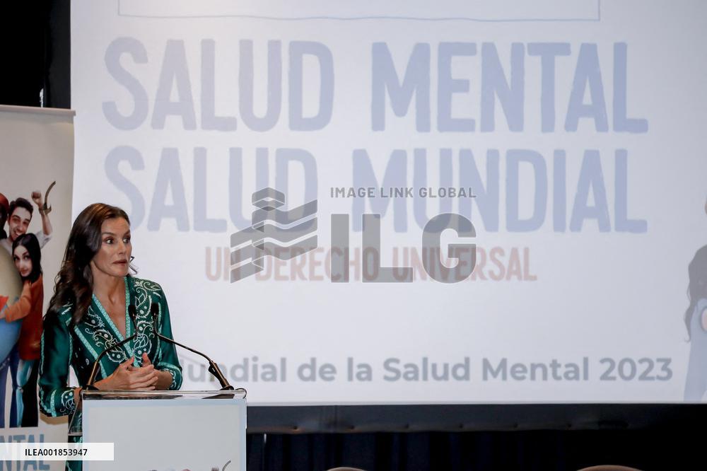 Queen Letizia At Mental Health Day Event - Madrid