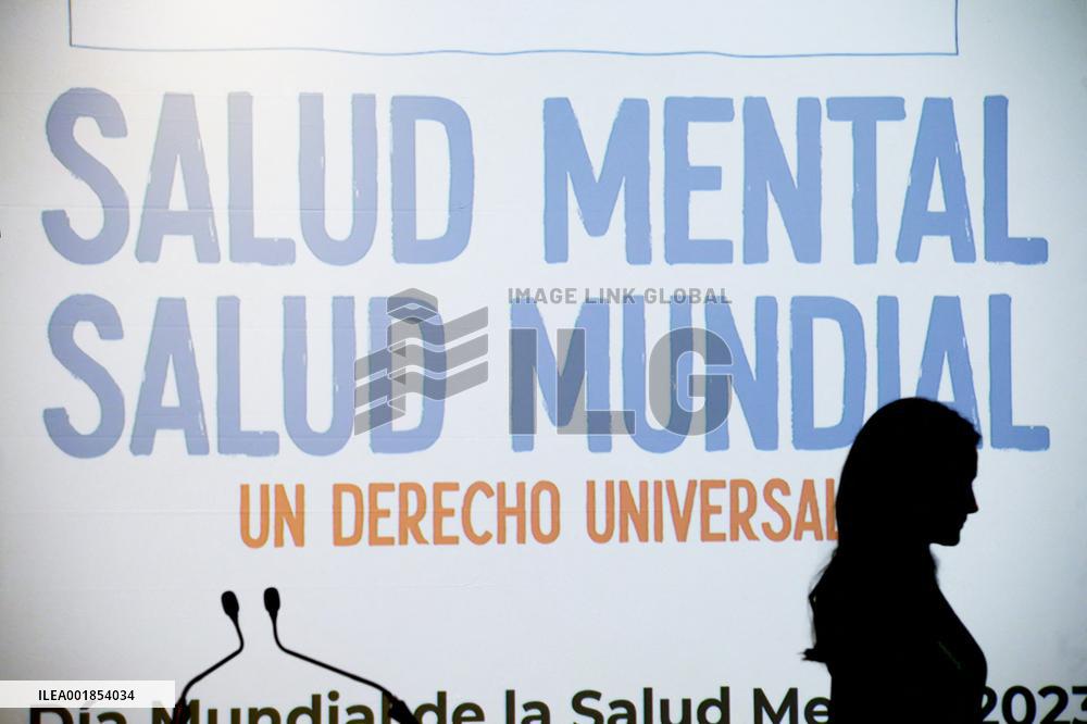 Queen Letizia At Mental Health Day Event - Madrid