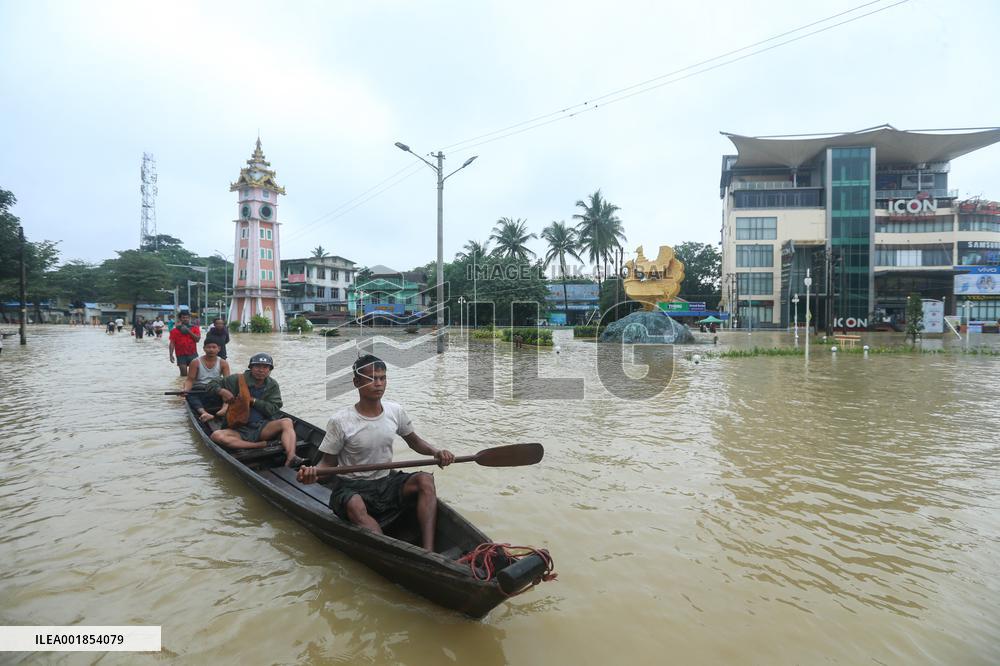 MYANMAR-BAGO-HEAVY RAIN-FLOODS
