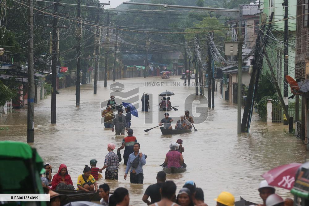 MYANMAR-BAGO-HEAVY RAIN-FLOODS